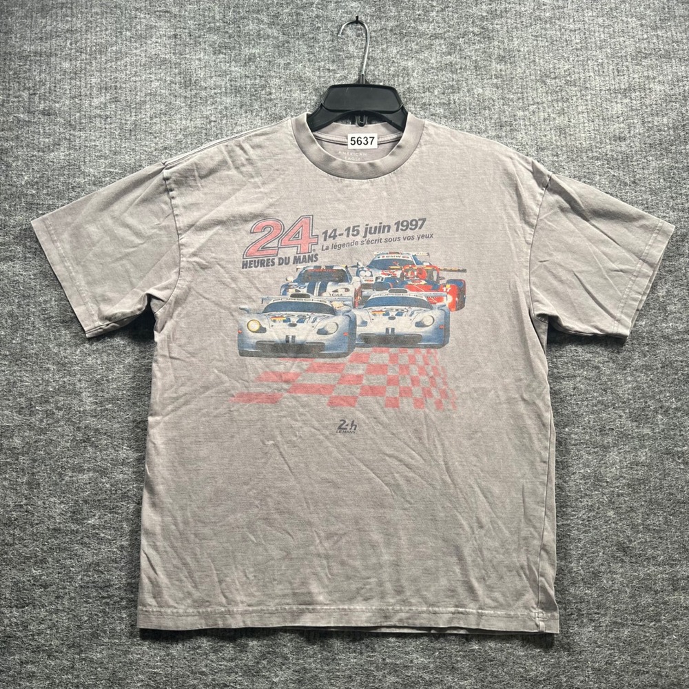 American Eagle 24 Heures Du Mans 1997 Racing Graphic T-Shirt Boxy Fit XS Grey